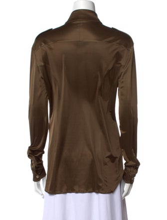 Tom Ford Long Sleeve Button-Up Top