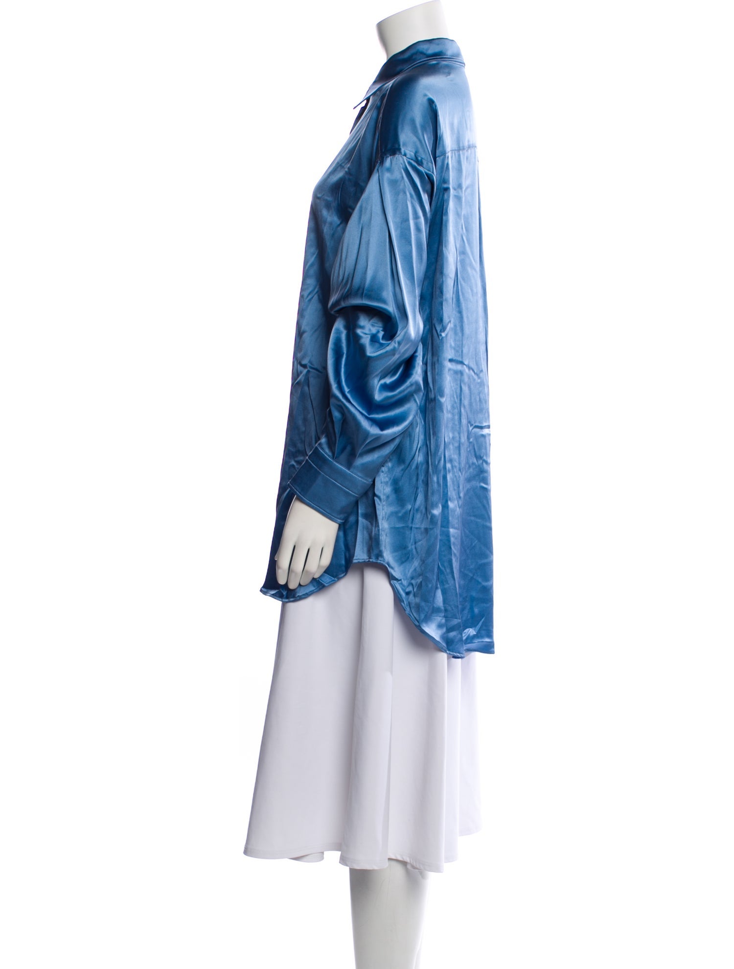 Tom Ford Silk Long Sleeve Button-Up Top