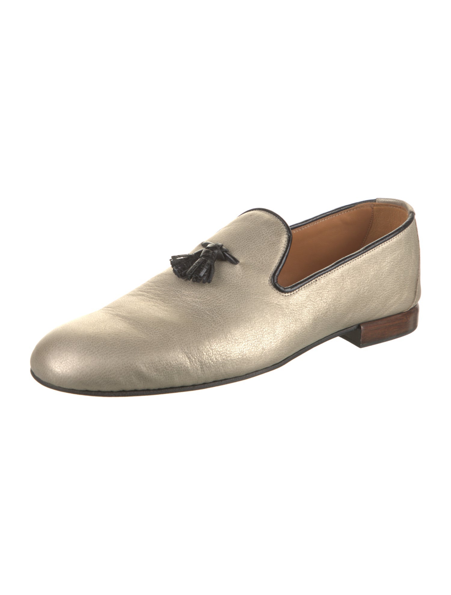 Tom Ford Leather Tassel Accents Dress Loafers