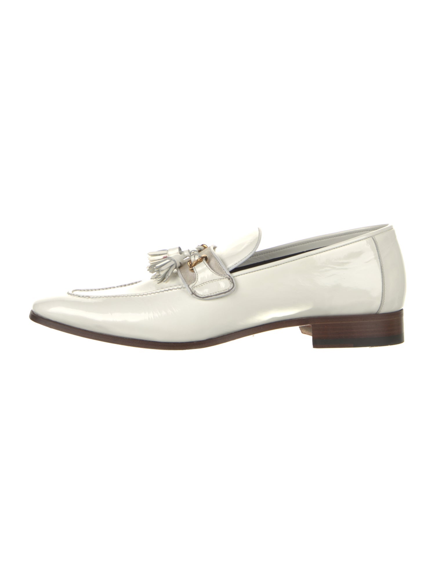 Tom Ford Patent Leather Tassel Accents Dress Loafers