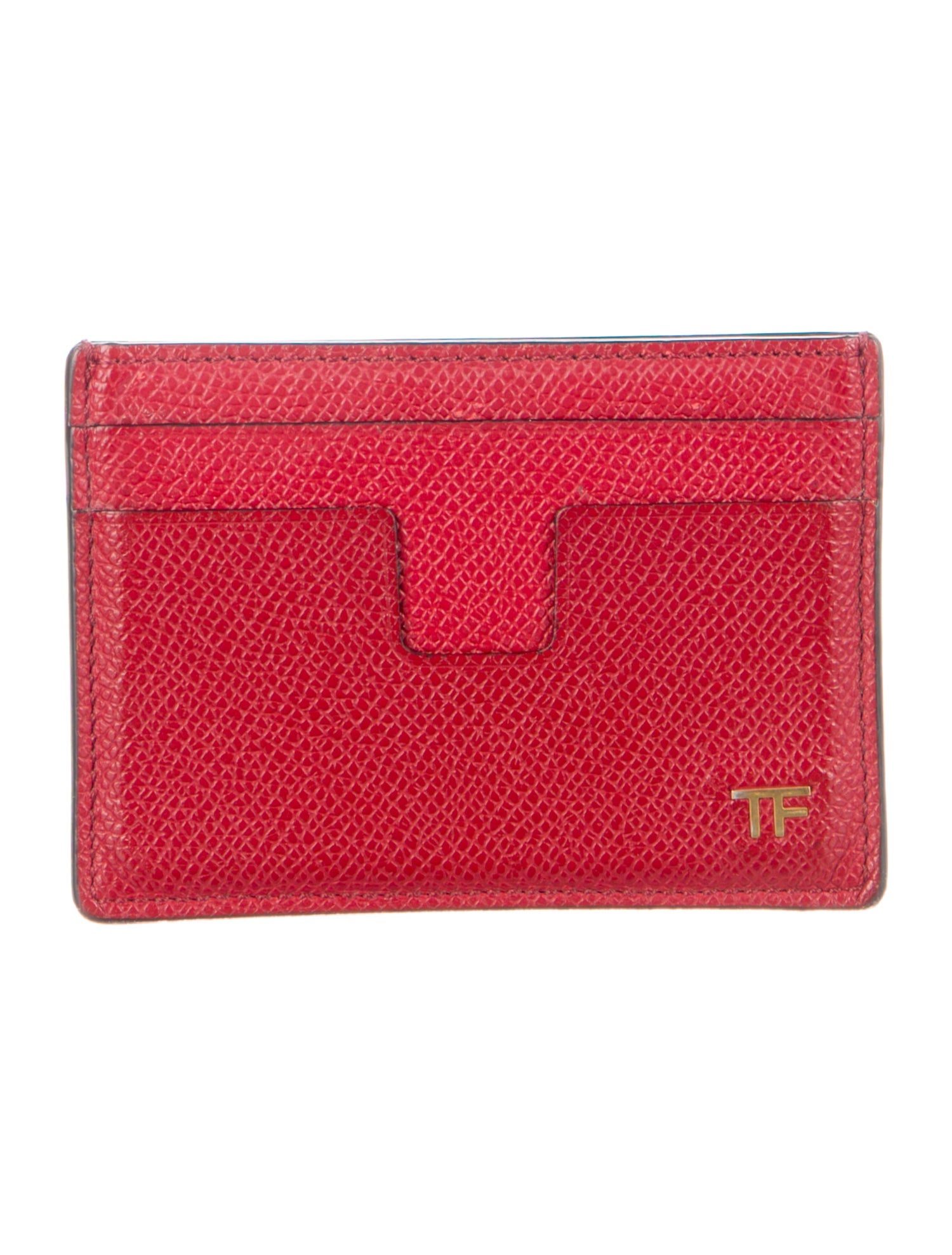 Tom Ford Caviar Compact Wallet Leather Card Holder