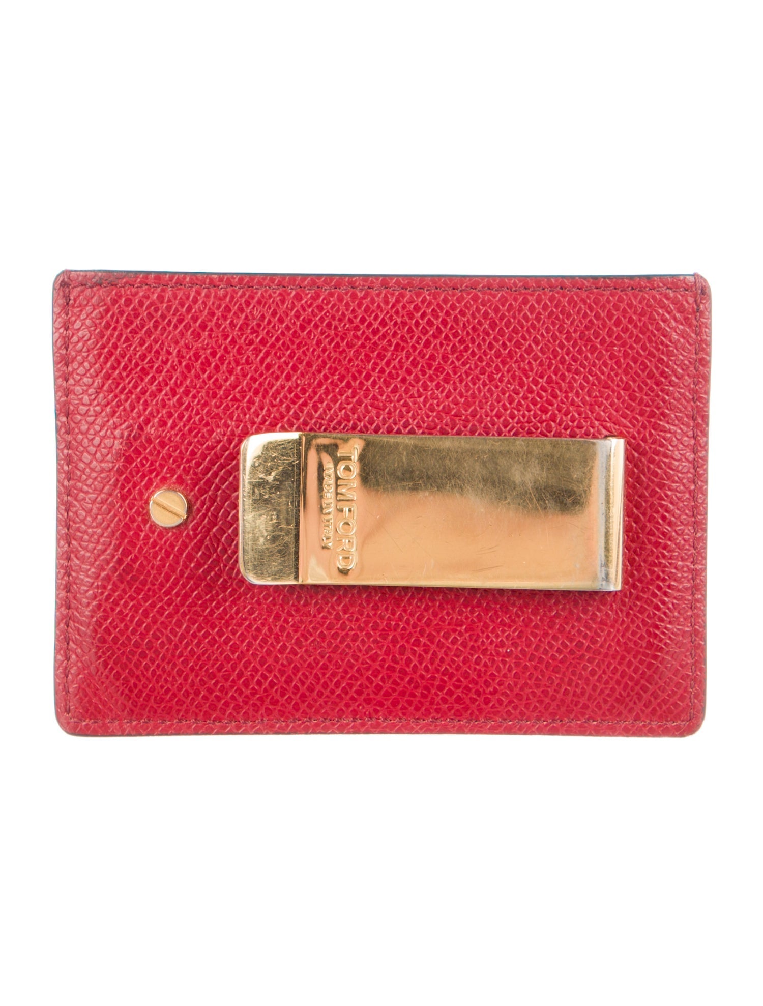 Tom Ford Caviar Compact Wallet Leather Card Holder