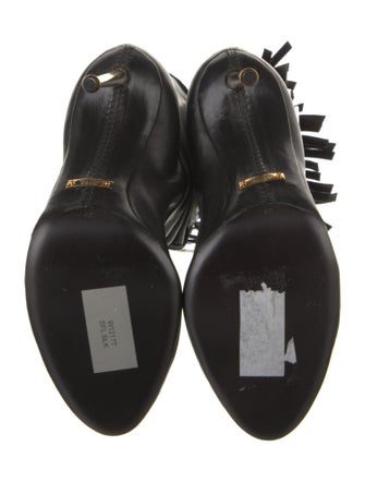 Tom Ford Leather Animal Print Lace-Up Boots