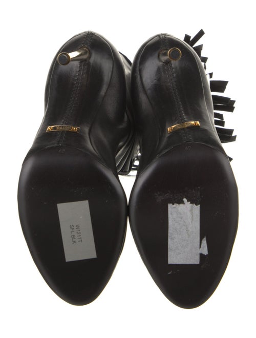 Tom Ford Leather Animal Print Lace-Up Boots