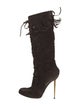 Tom Ford Suede Animal Print Lace-Up Boots