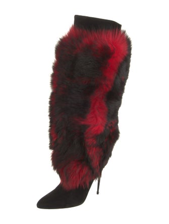 Tom Ford Faux Fur Printed Boots
