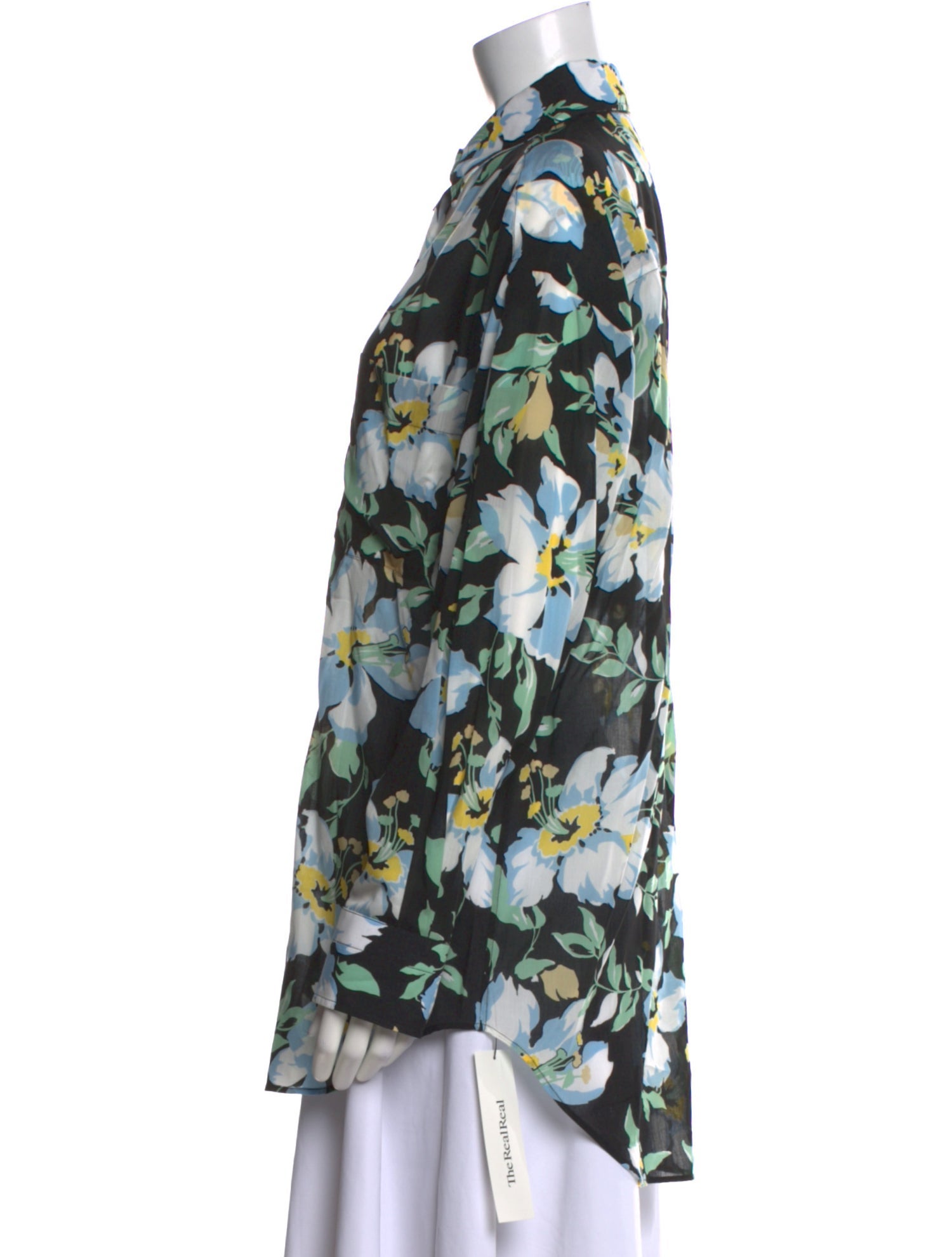 Tom Ford Floral Print Long Sleeve Button-Up Top