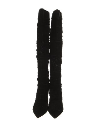 Tom Ford Velvet Animal Print Boots