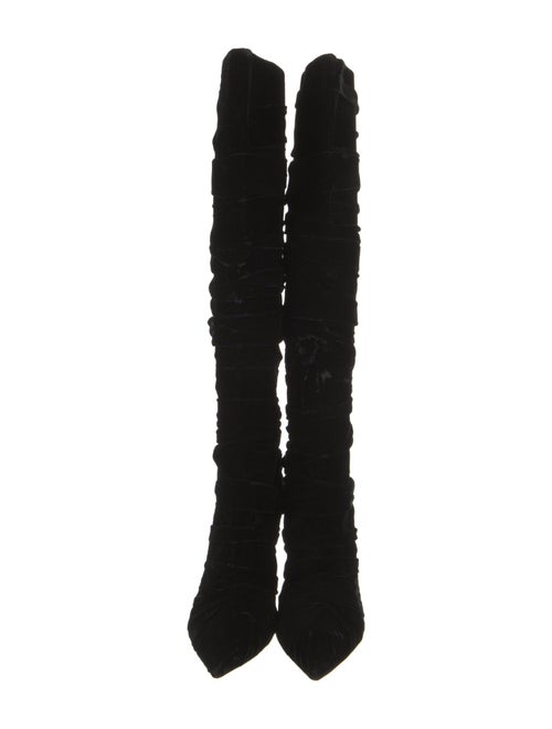 Tom Ford Velvet Animal Print Boots