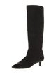Tom Ford Suede Leather Trim Embellishment Boots