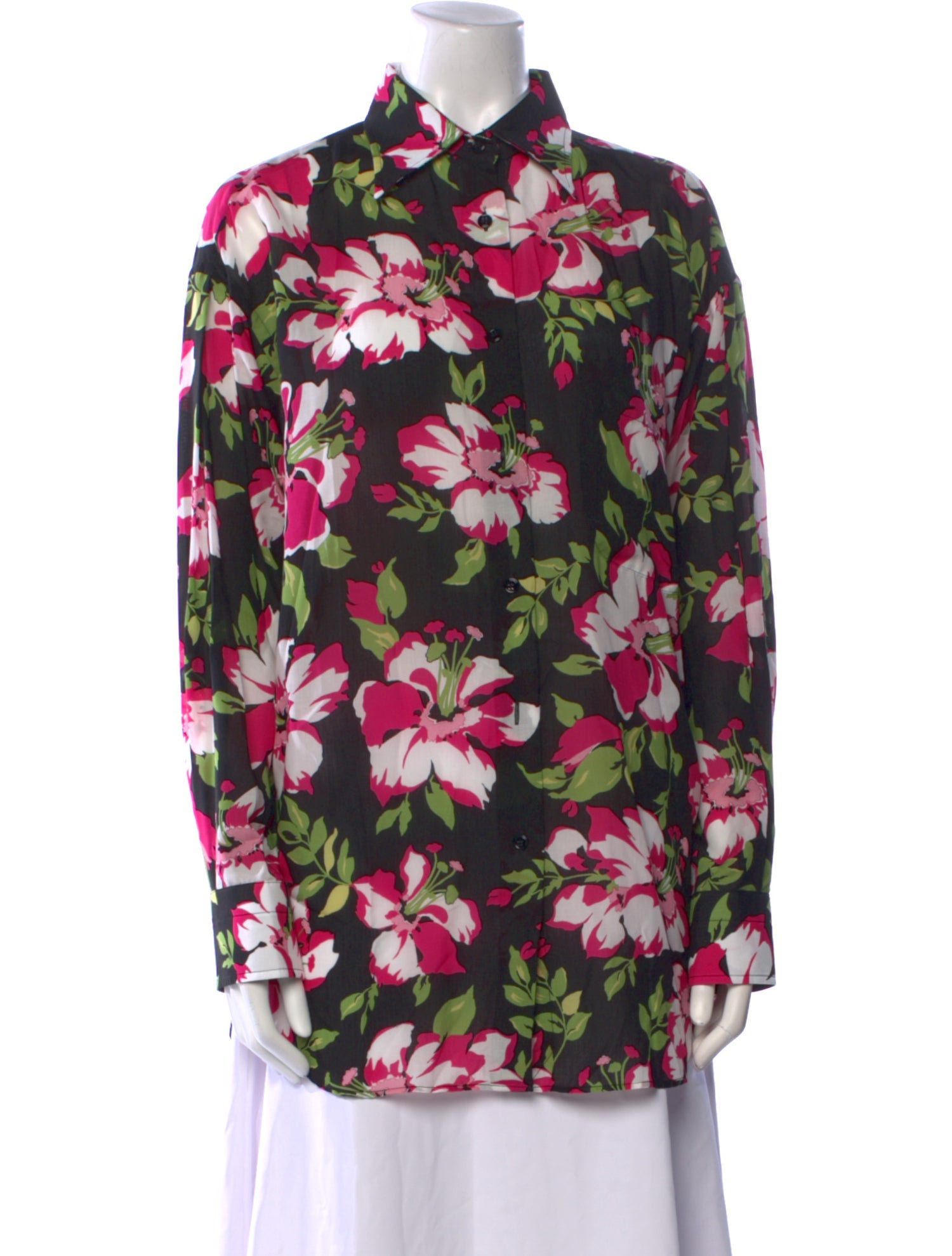 Tom Ford Floral Print Long Sleeve Blouse