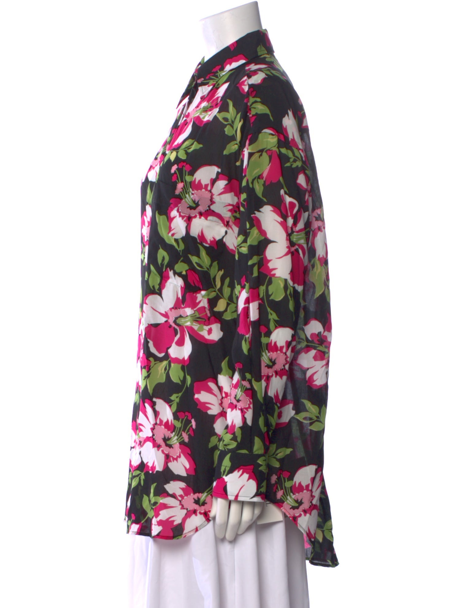 Tom Ford Floral Print Long Sleeve Blouse