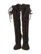 Tom Ford Suede Animal Print Lace-Up Boots