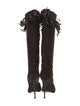 Tom Ford Suede Animal Print Lace-Up Boots