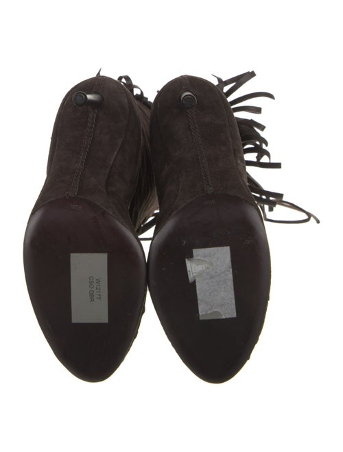 Tom Ford Suede Animal Print Lace-Up Boots