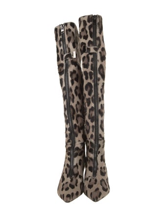 Tom Ford Ponyhair Animal Print Boots