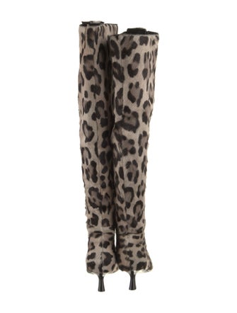 Tom Ford Ponyhair Animal Print Boots