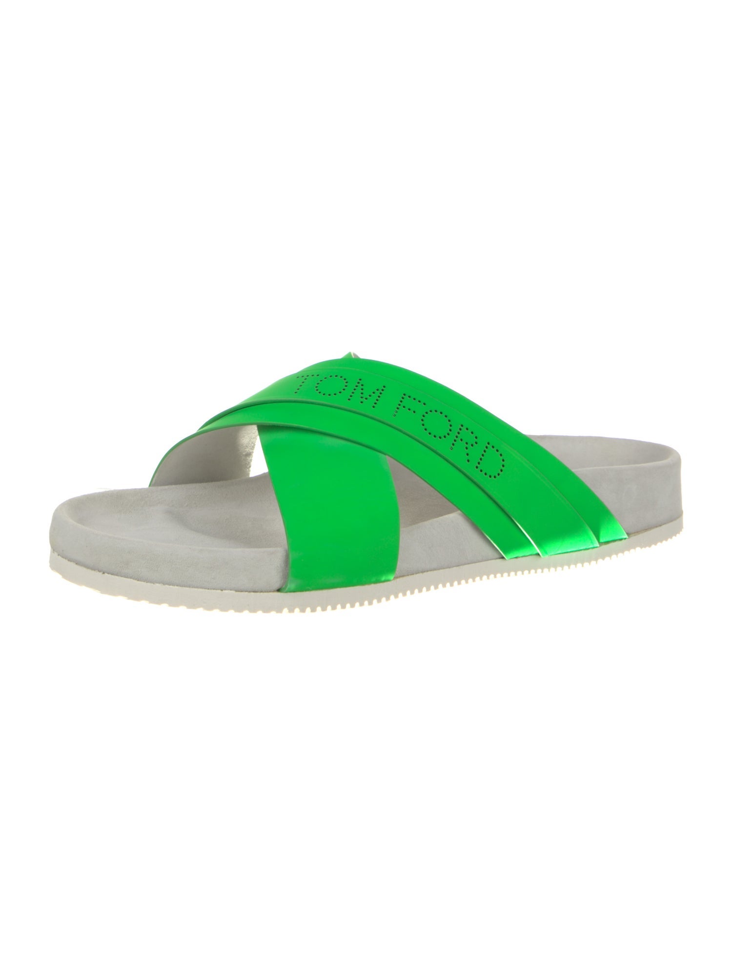 Tom Ford Leather Colorblock Pattern Slides