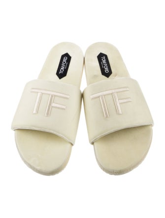 Tom Ford Velvet Embroidered Accent Slides