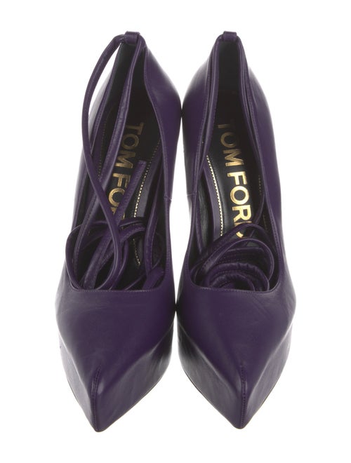 Tom Ford Leather Crystal Embellishments Pumps