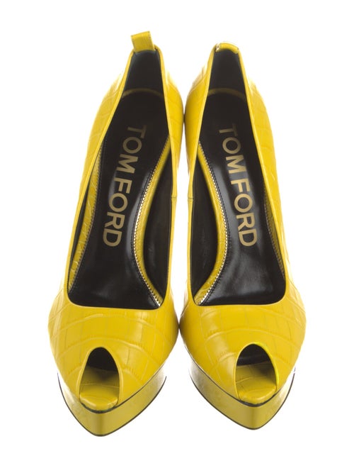 Tom Ford Embossed Leather Animal Print Pumps