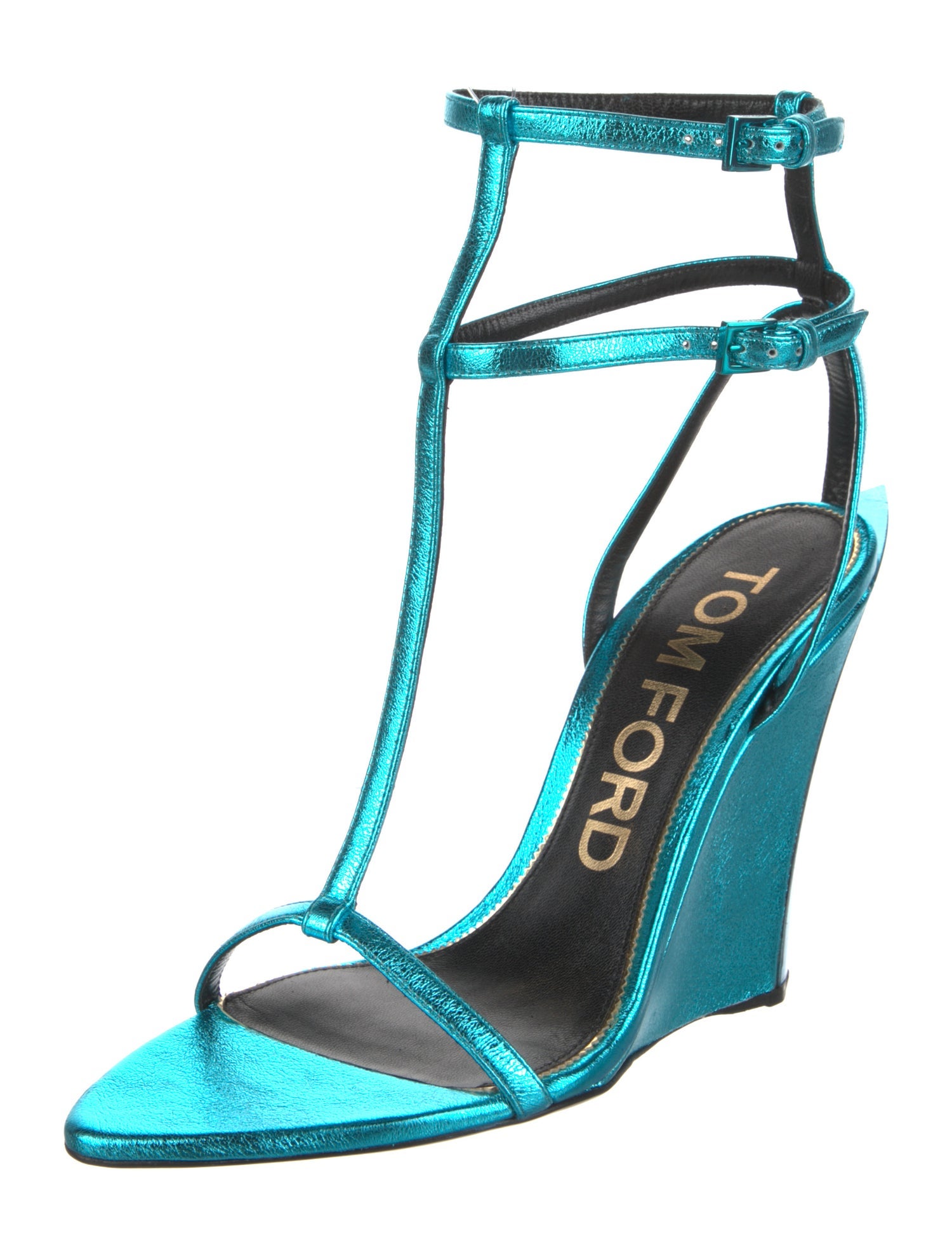 Tom Ford Leather T-Strap Sandals