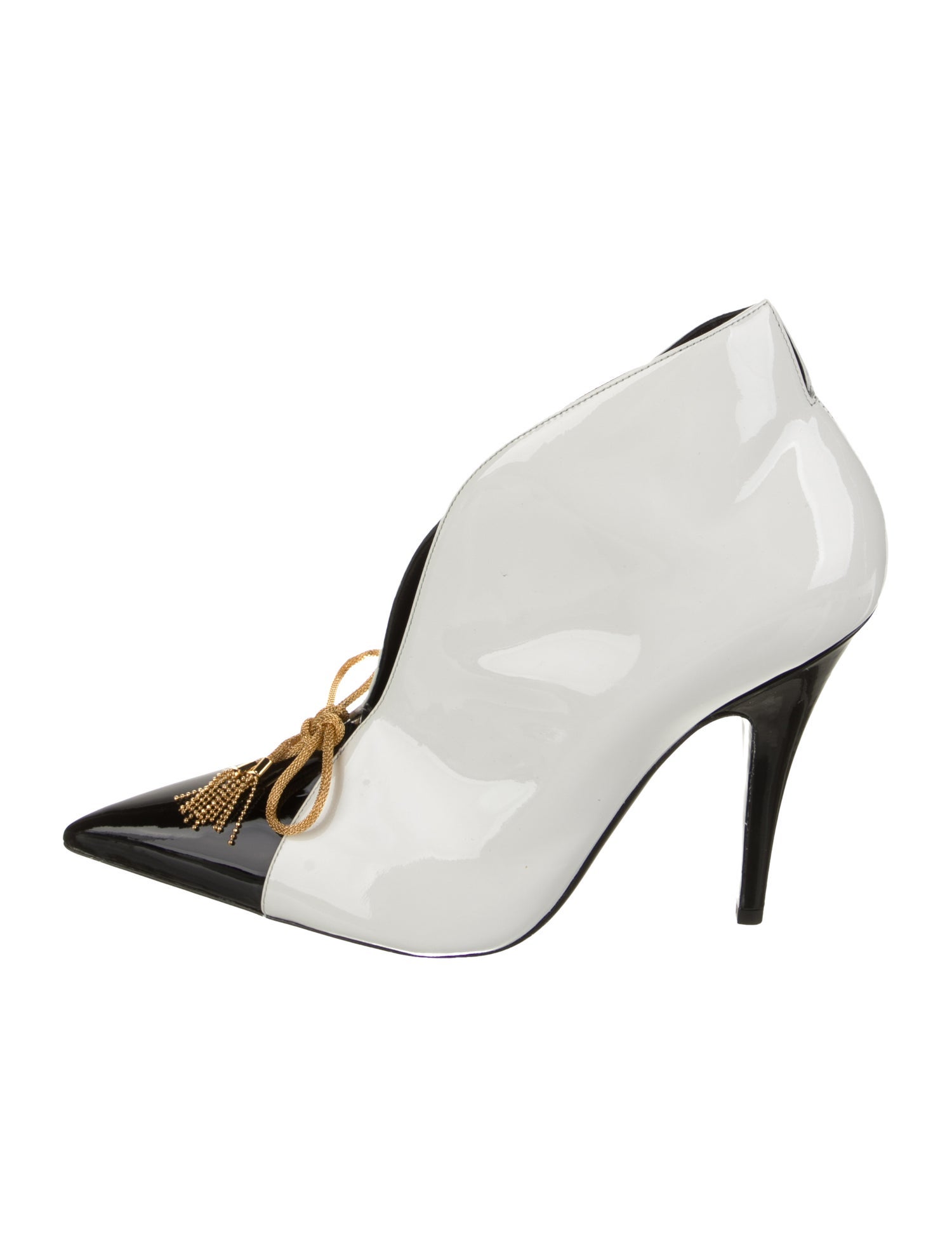 Tom Ford Patent Leather Colorblock Pattern Lace-Up Boots