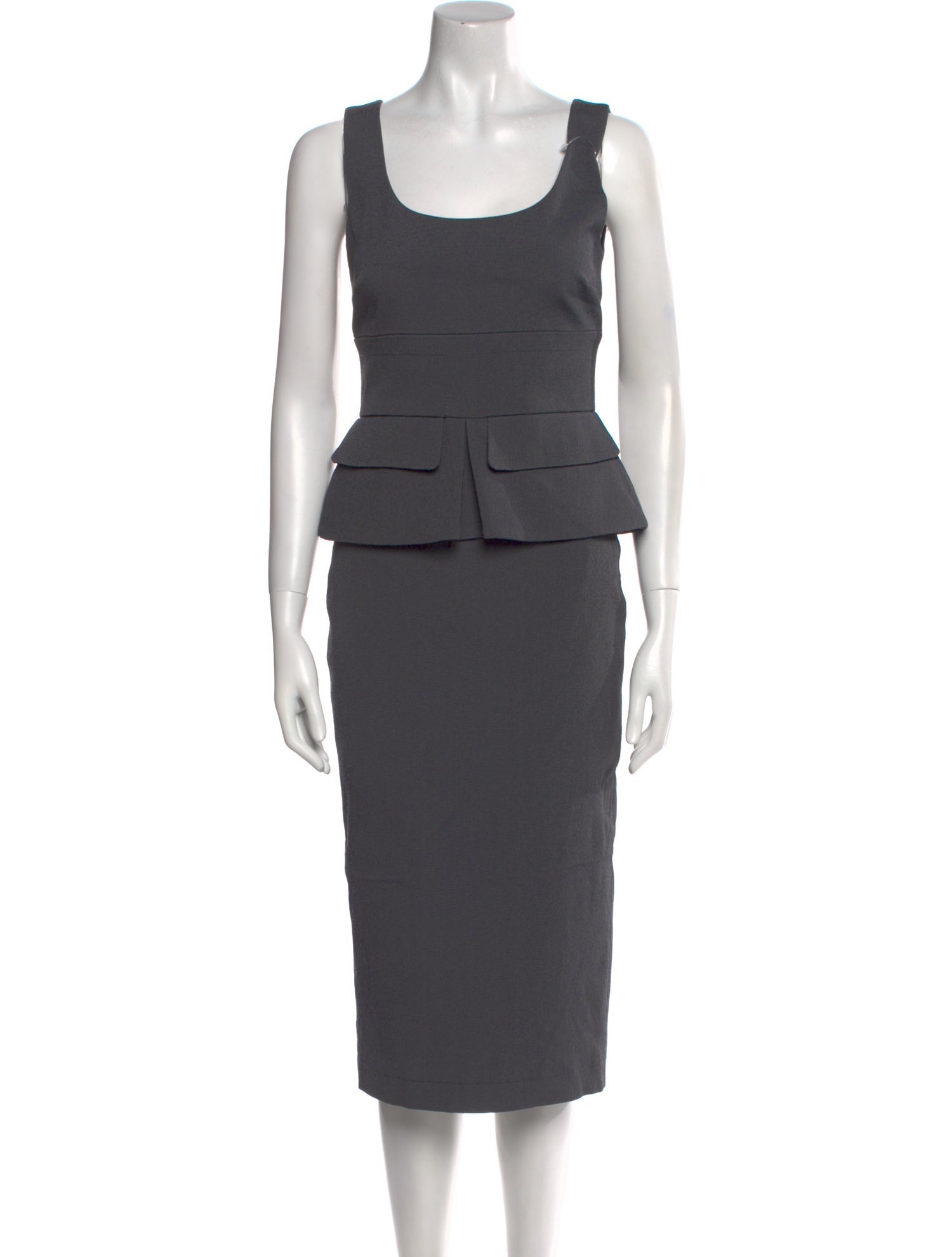 Tom Ford Scoop Neck Midi Length Dress