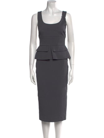 Tom Ford Scoop Neck Midi Length Dress