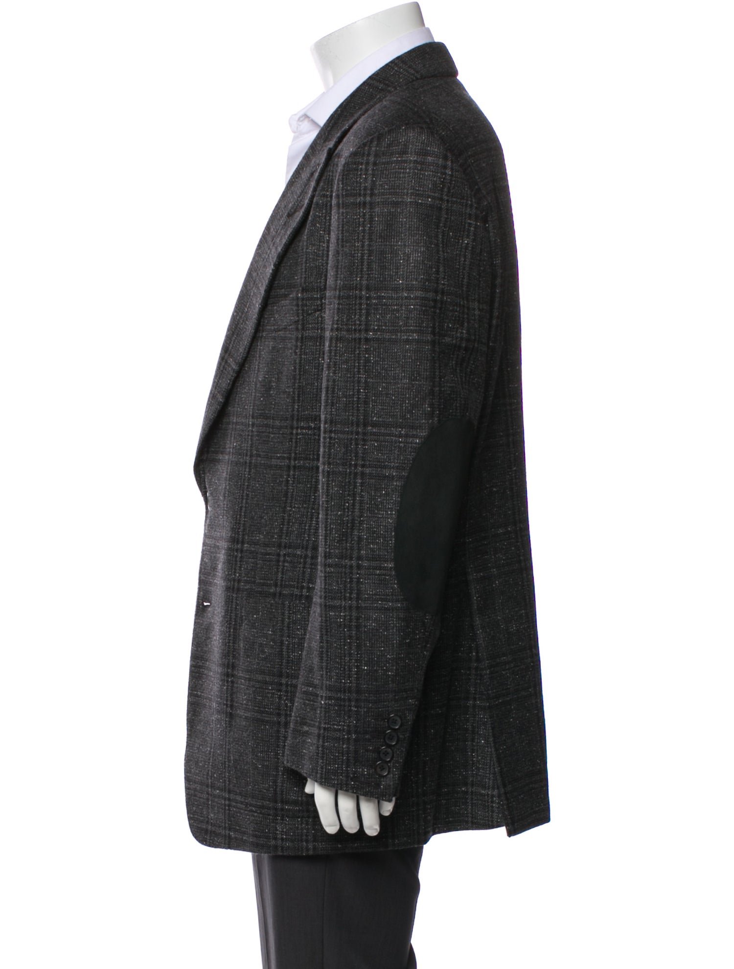 Tom Ford Wool Plaid Print Blazer