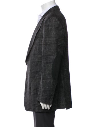 Tom Ford Wool Plaid Print Blazer