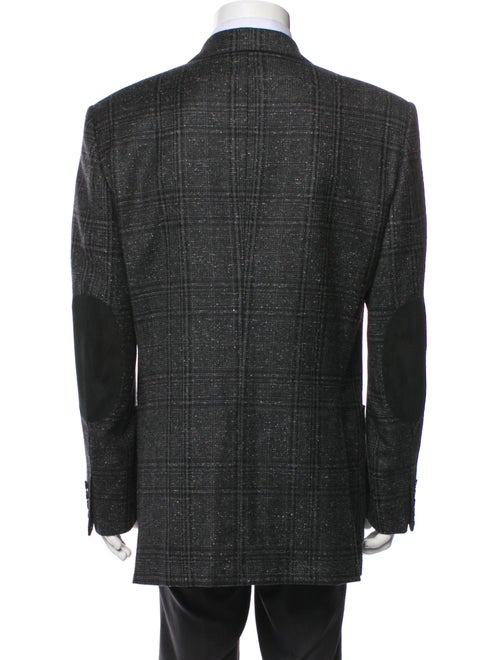 Tom Ford Wool Plaid Print Blazer