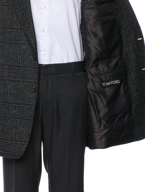 Tom Ford Wool Plaid Print Blazer