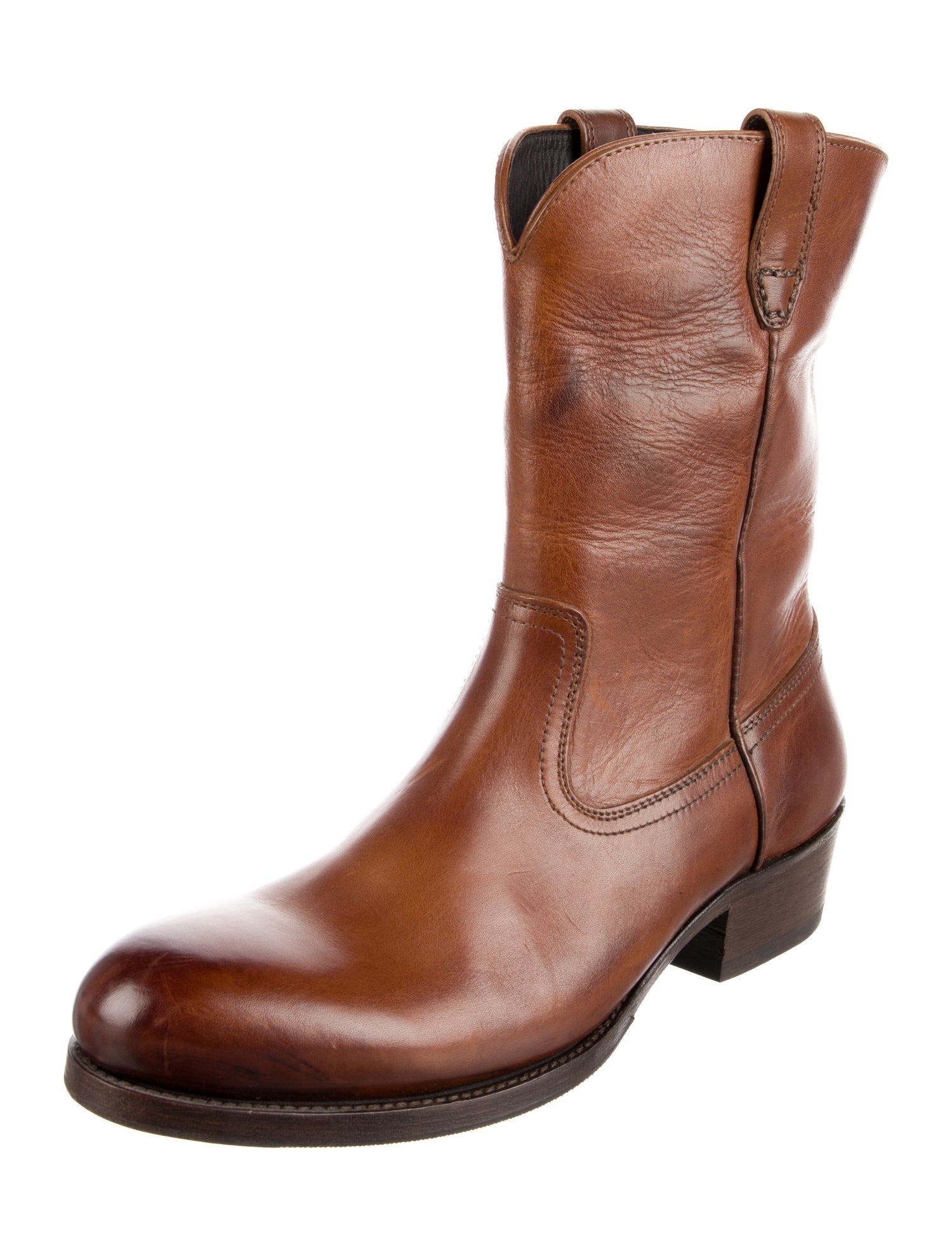 Tom Ford Leather Western Boots