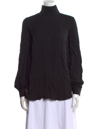 Tom Ford Mock Neck Long Sleeve Blouse