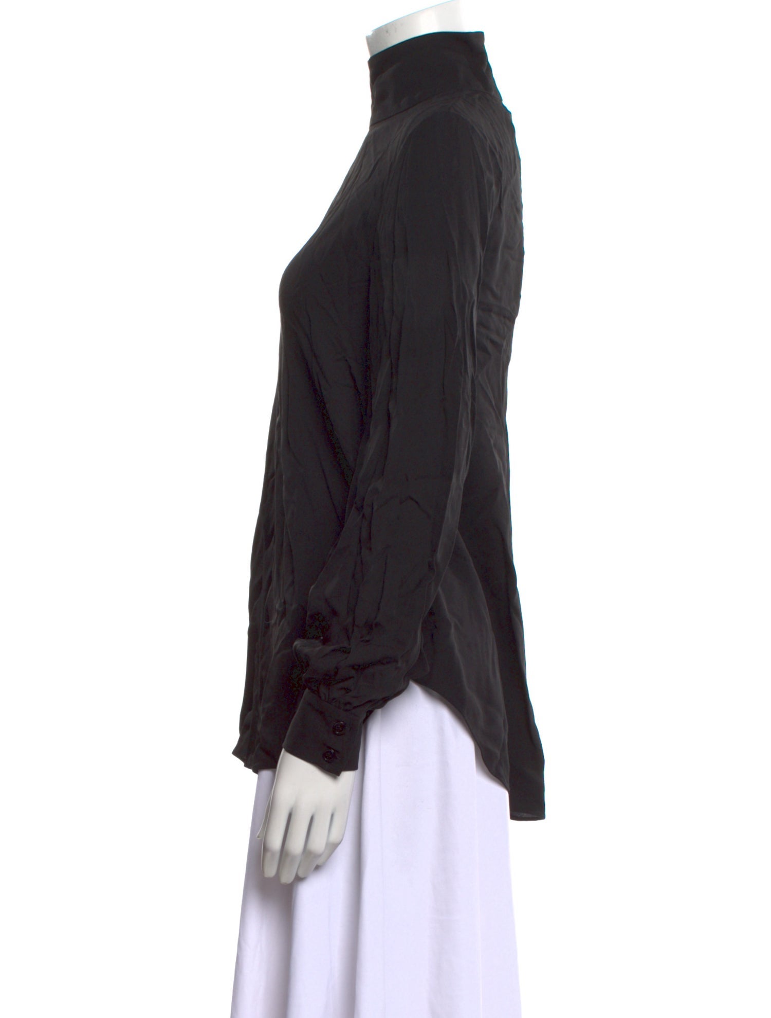 Tom Ford Mock Neck Long Sleeve Blouse