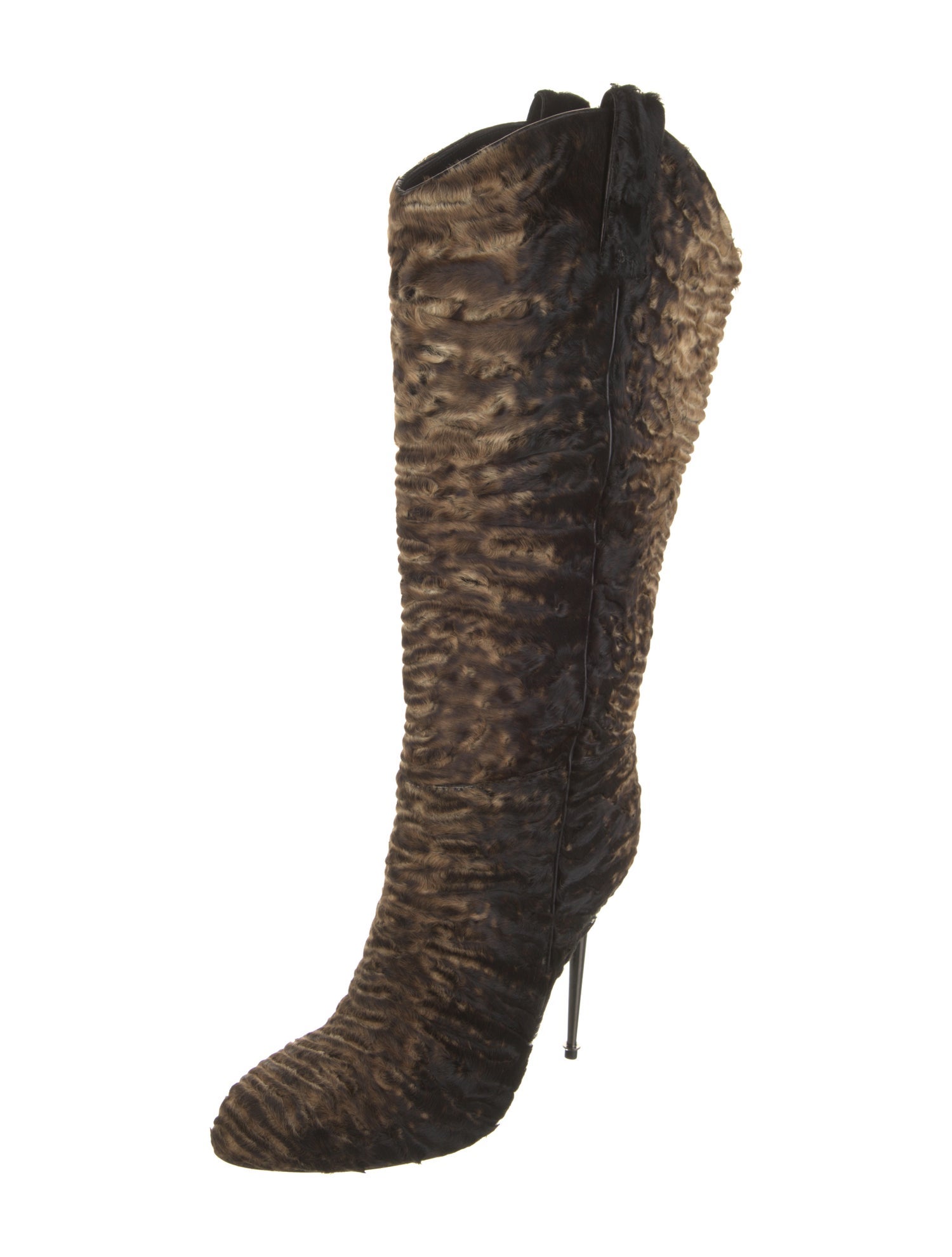 Tom Ford Persian Lamb Printed Western Boots
