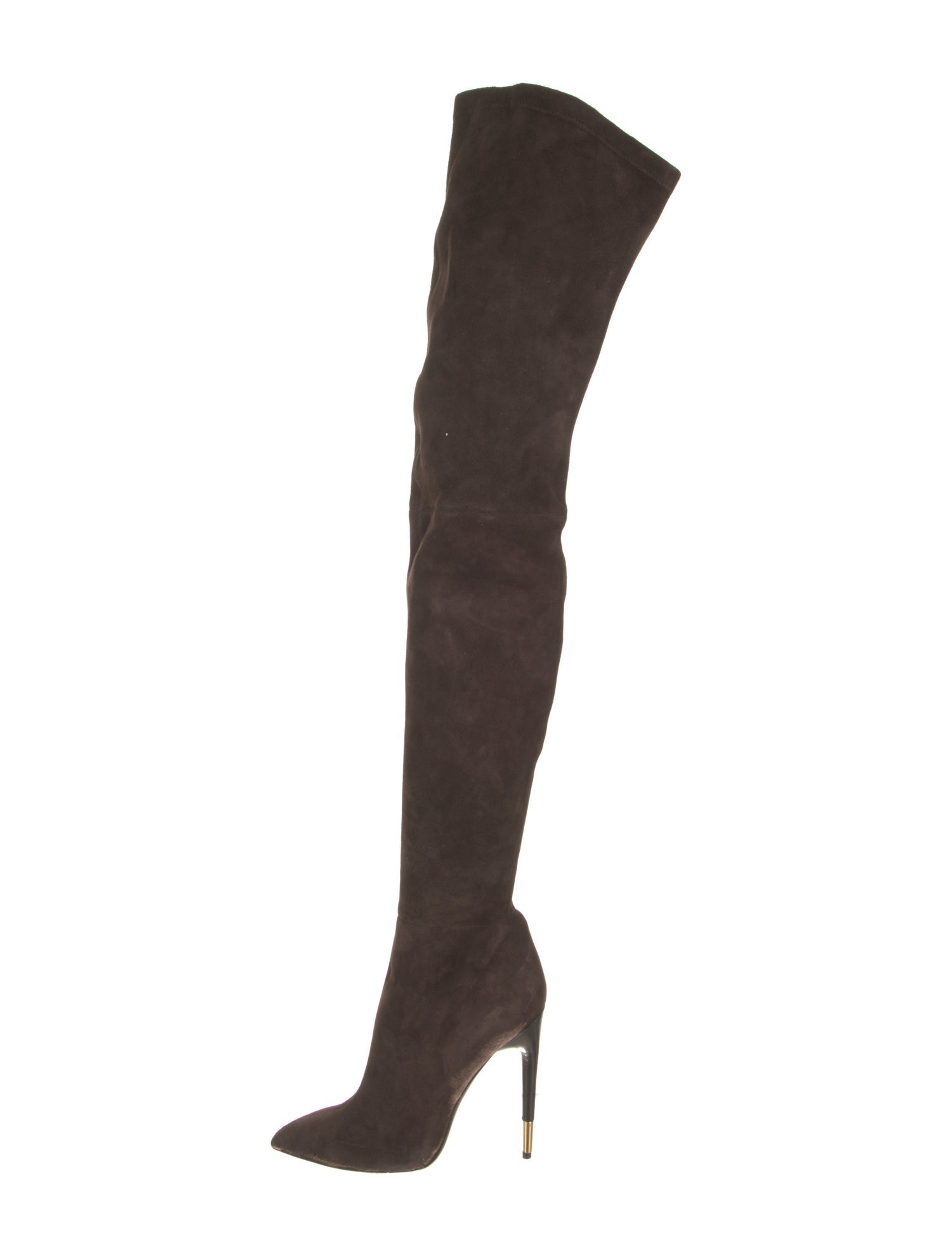 Tom Ford Suede Leather Trim Embellishment Sock Boots