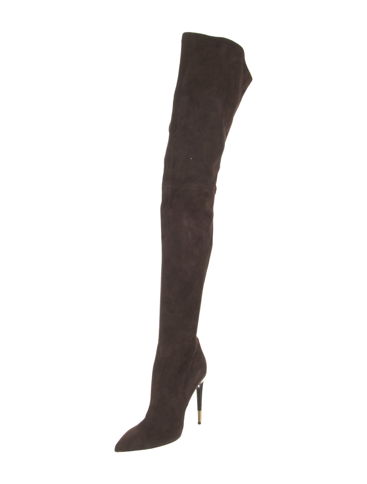 Tom Ford Suede Leather Trim Embellishment Sock Boots