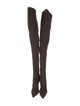 Tom Ford Suede Leather Trim Embellishment Sock Boots