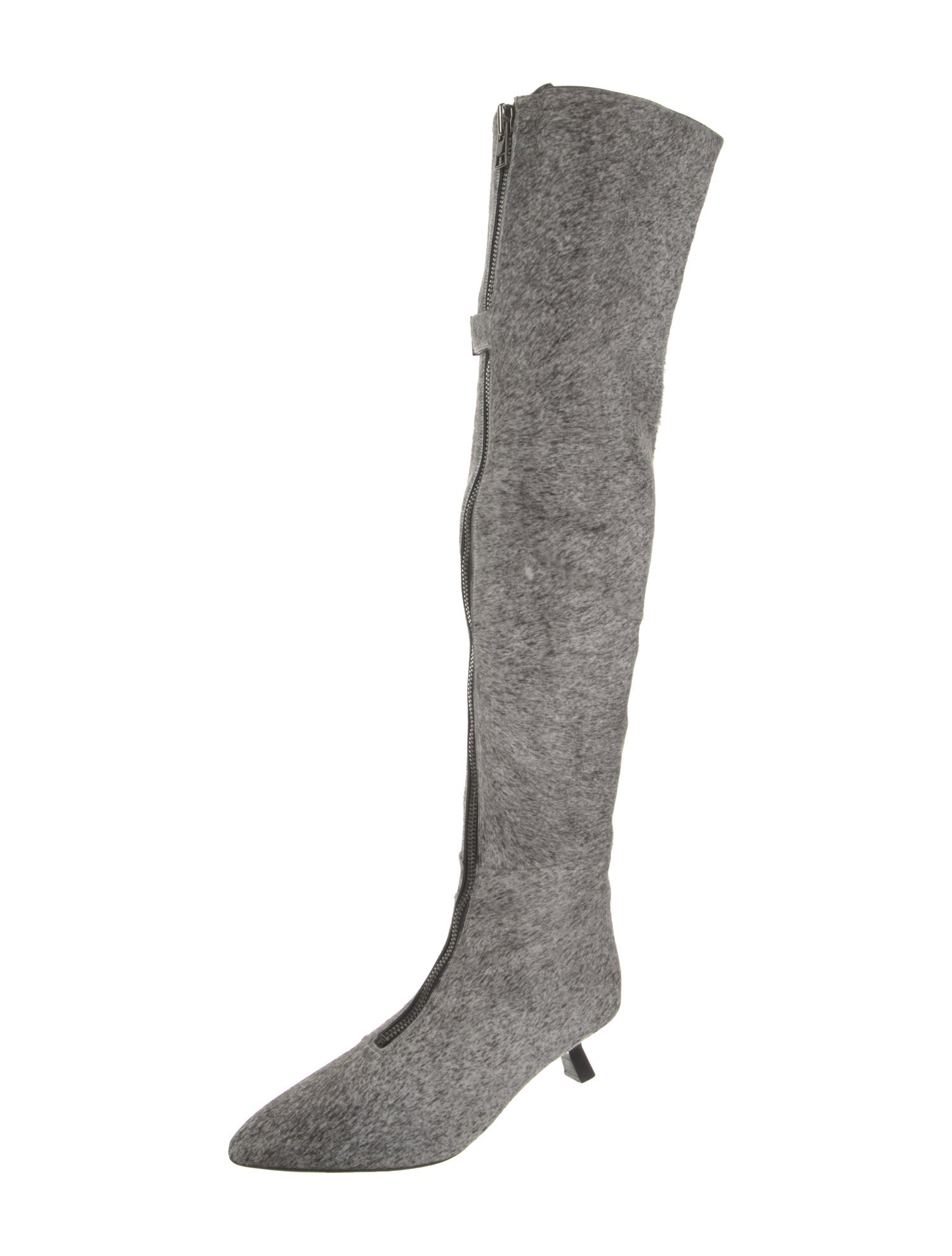 Tom Ford Ponyhair Leather Trim Embellishment Sock Boots