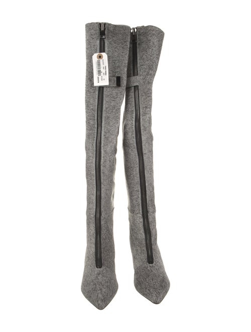 Tom Ford Ponyhair Leather Trim Embellishment Sock Boots