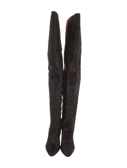 Tom Ford Ponyhair Leather Trim Embellishment Boots