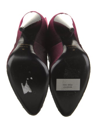 Tom Ford Ponyhair Leather Trim Embellishment Boots