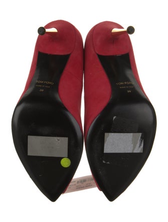 Tom Ford Suede Leather Trim Embellishment Pumps