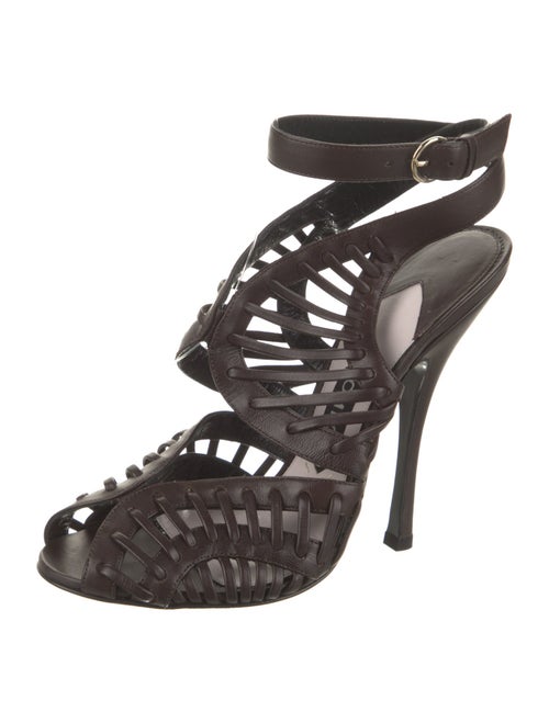 Tom Ford Leather Animal Print Slingback Pumps