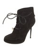 Tom Ford Suede Leather Trim Embellishment Lace-Up Boots