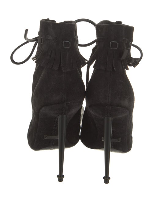 Tom Ford Suede Leather Trim Embellishment Lace-Up Boots