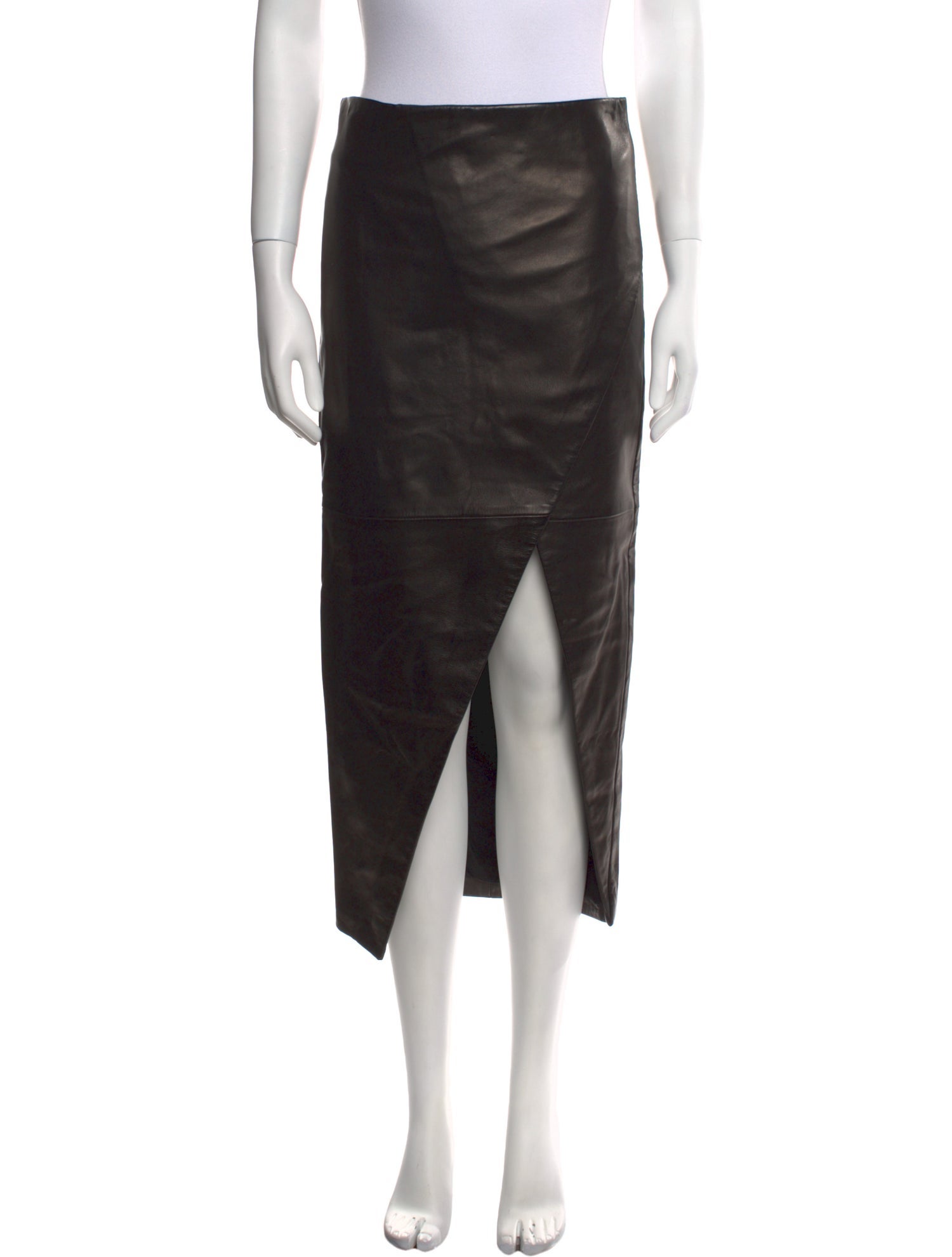 Tom Ford Leather Midi Length Skirt