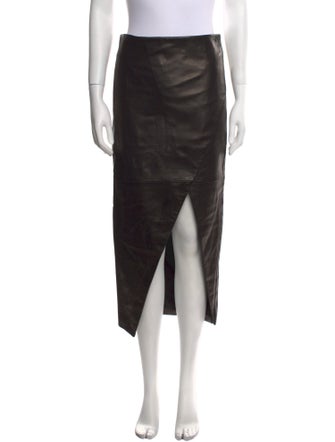 Tom Ford Leather Midi Length Skirt